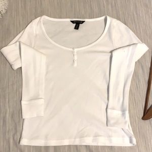 White long sleeve top